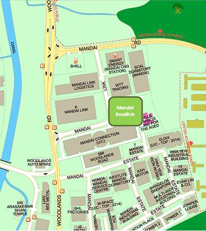 Mandai Foodlink Map